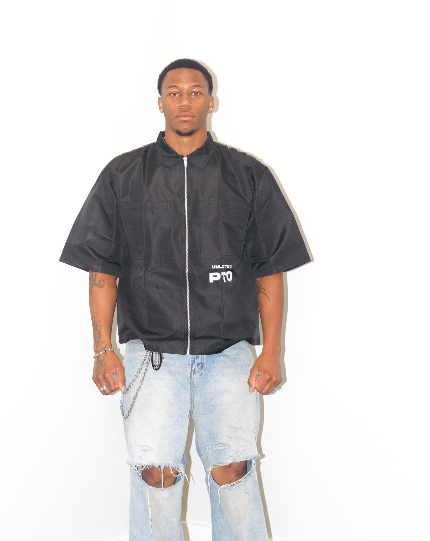 PTO ZipUpTee (Black)